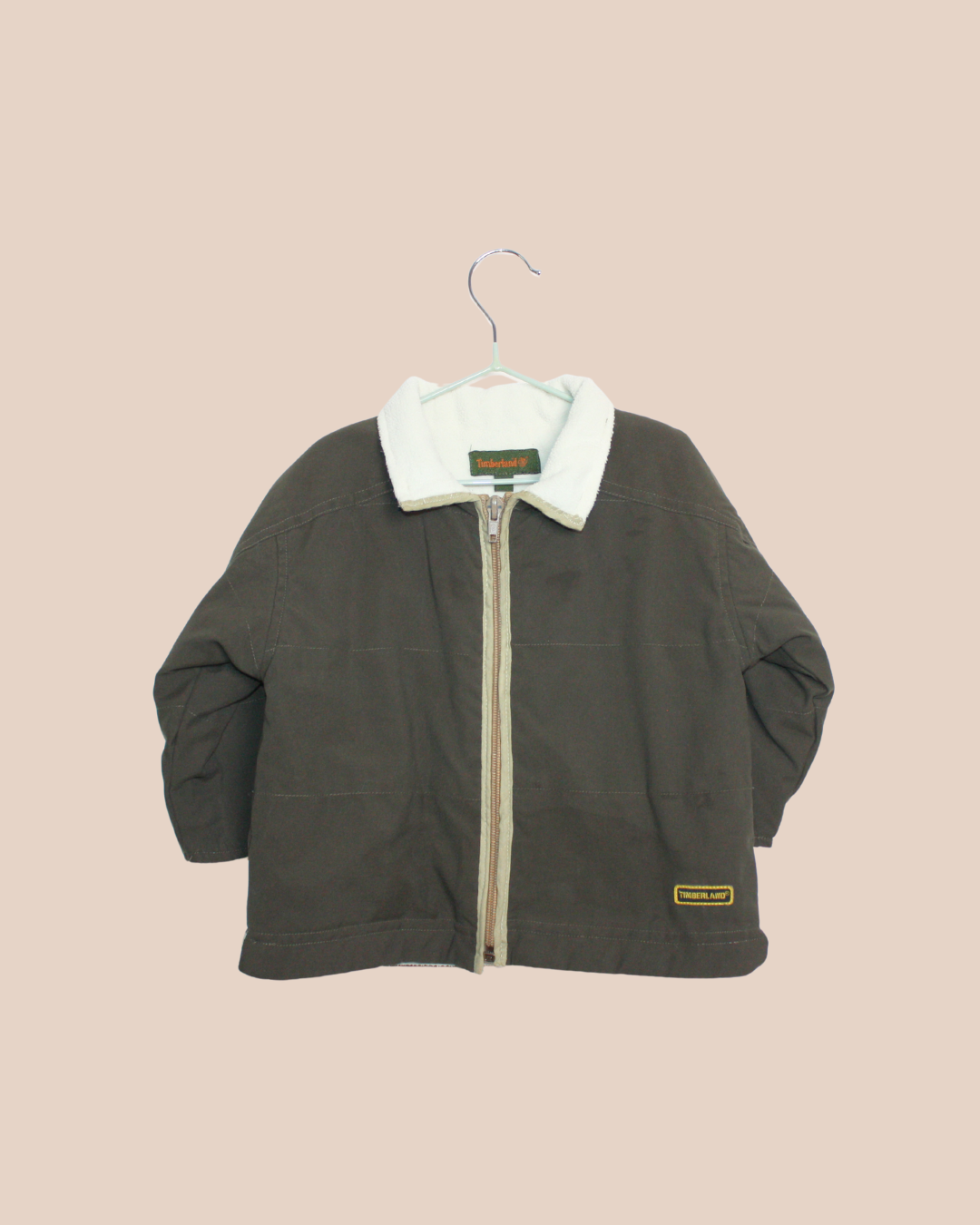 Blouson Timberland marron avec polaire beige 12 mois